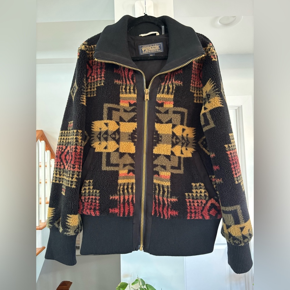 Pendleton FOXGLOVE FLEECE BOMBER JACKET - Size XL - Like New - Picture 11 of 16